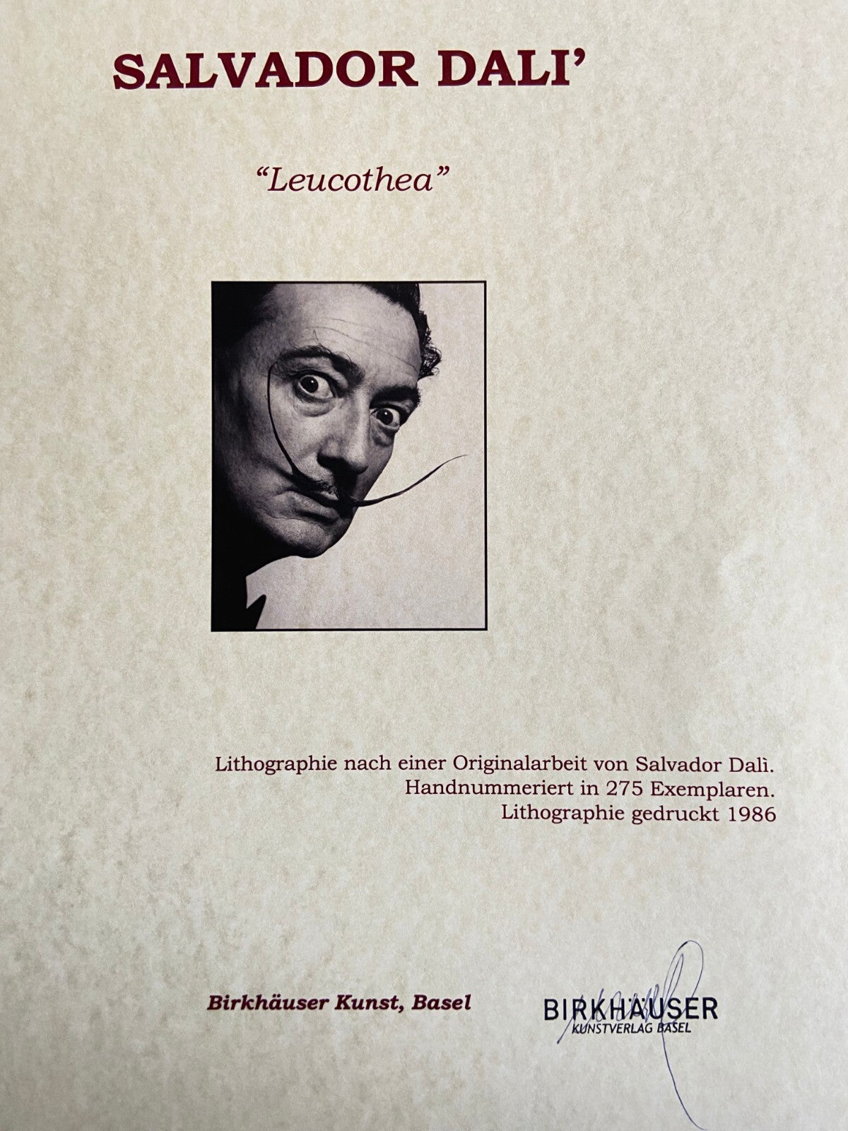 Salvador Dal, Lithograph Hand