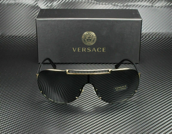 VERSACE VE2140 100287 Black Dark Grey Men's Sunglasses 40 mm