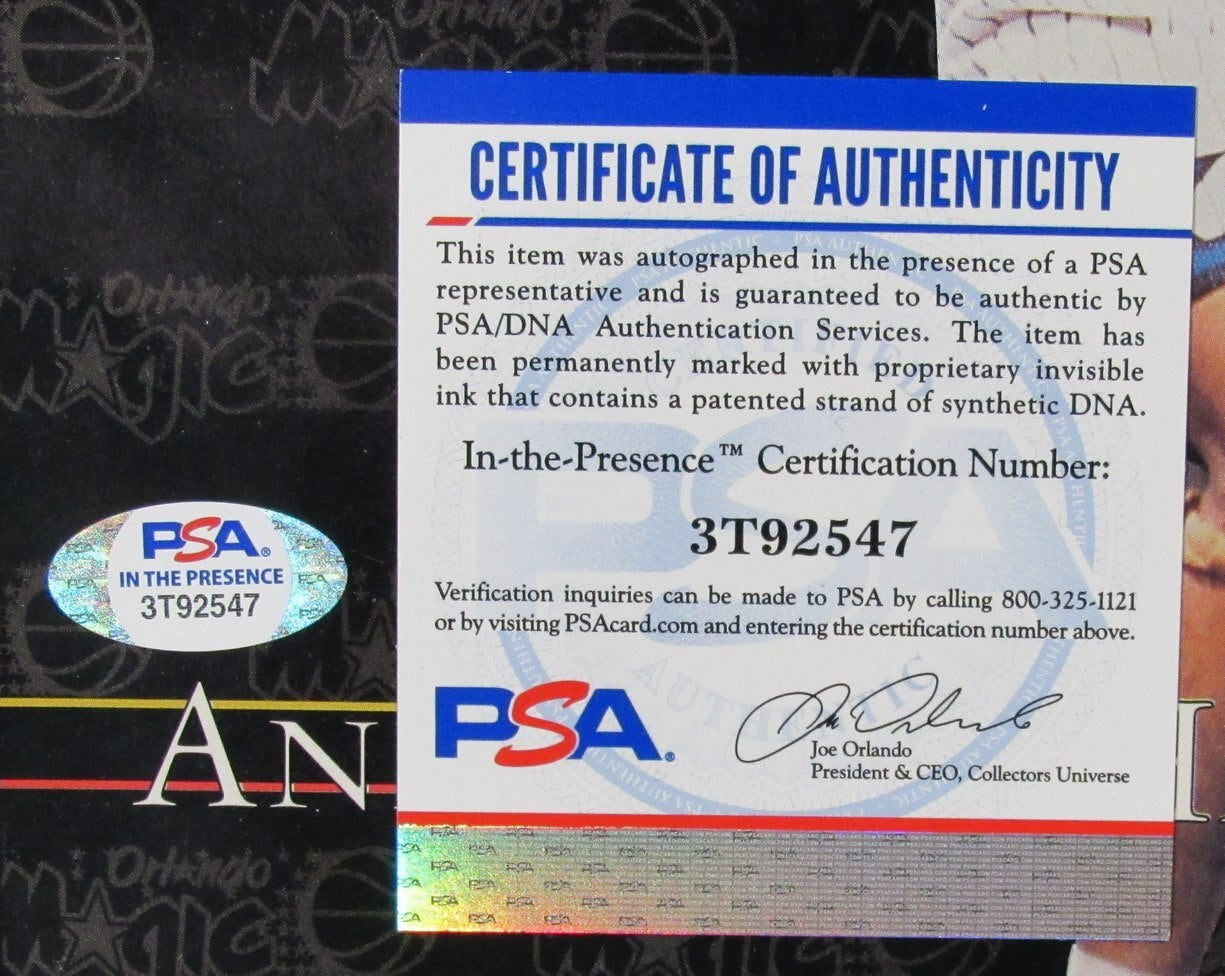 Anfernee "Penny" Hardaway Autographed 1997-98 Hoops Program Psa/Dna