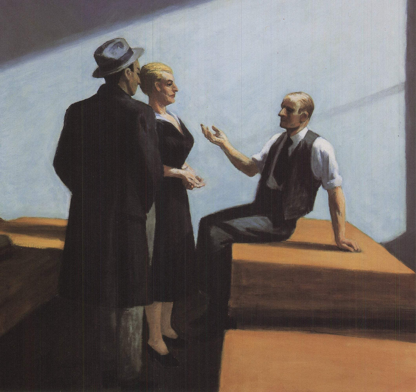 Edward Hopper Conference At Night " Offset Lithograph Realism
