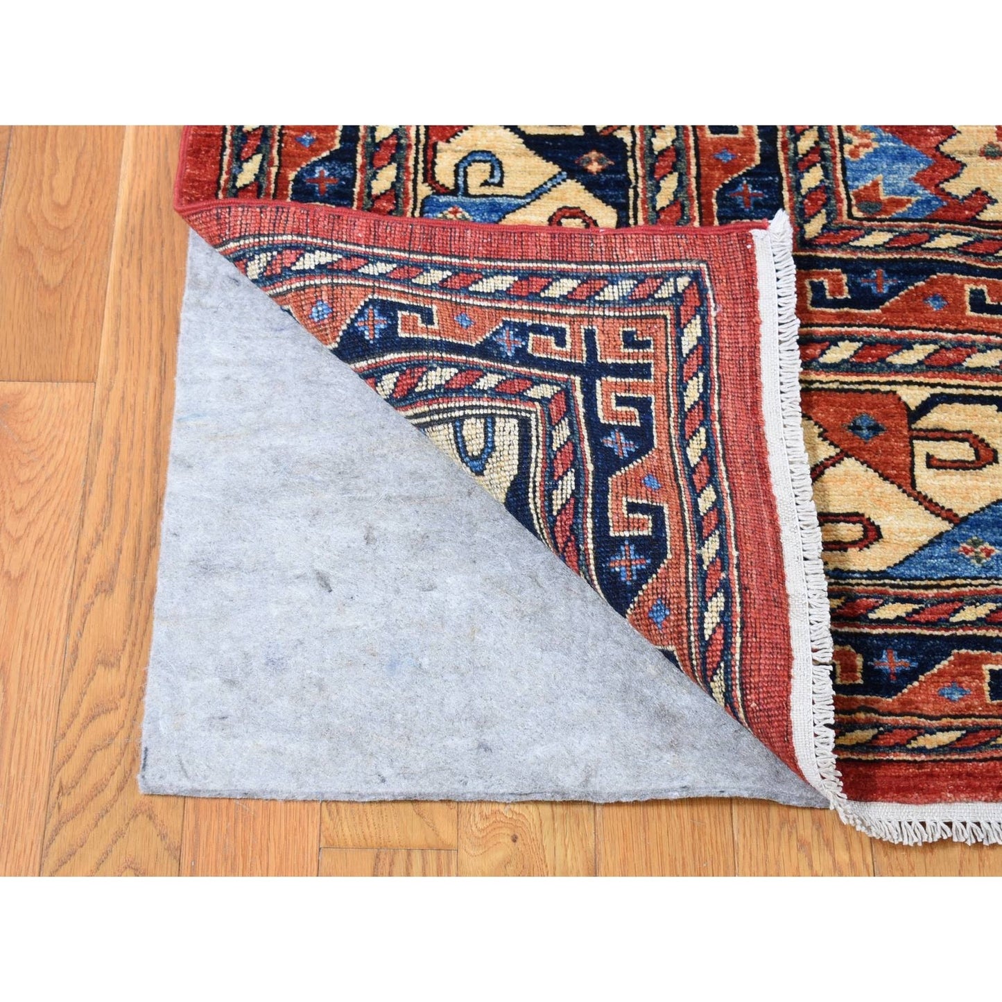10'X14' Imperial Red Afghan Ersari Pure Wool Hand Knotted Rug