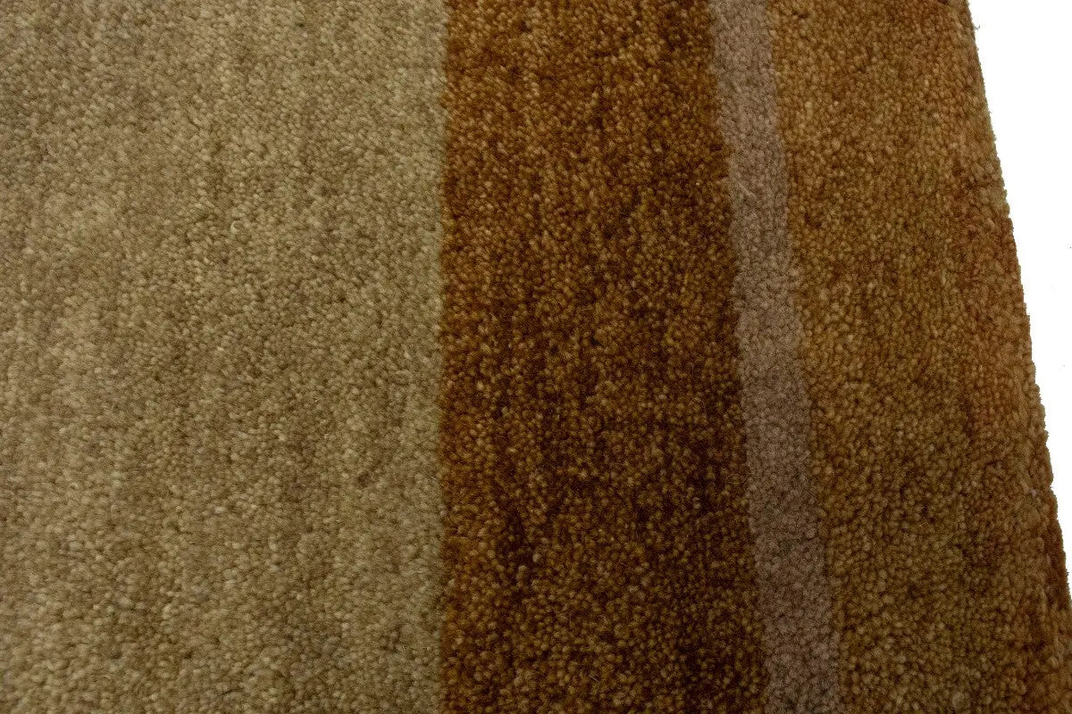 Small Beige And Rust Gabbeh Rug Tribal Design