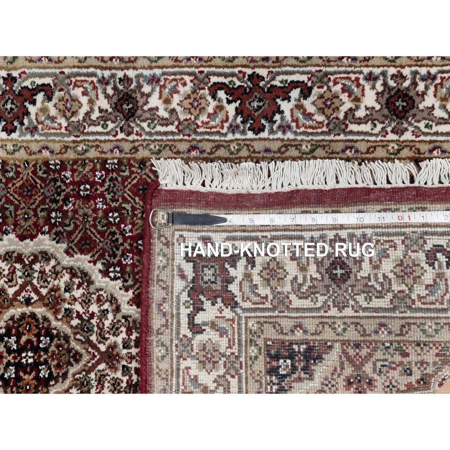 2'7"X20'4" Scarlet Red Tebraz Mahi Pure Wool Hand Knotted Xl Runner Rug