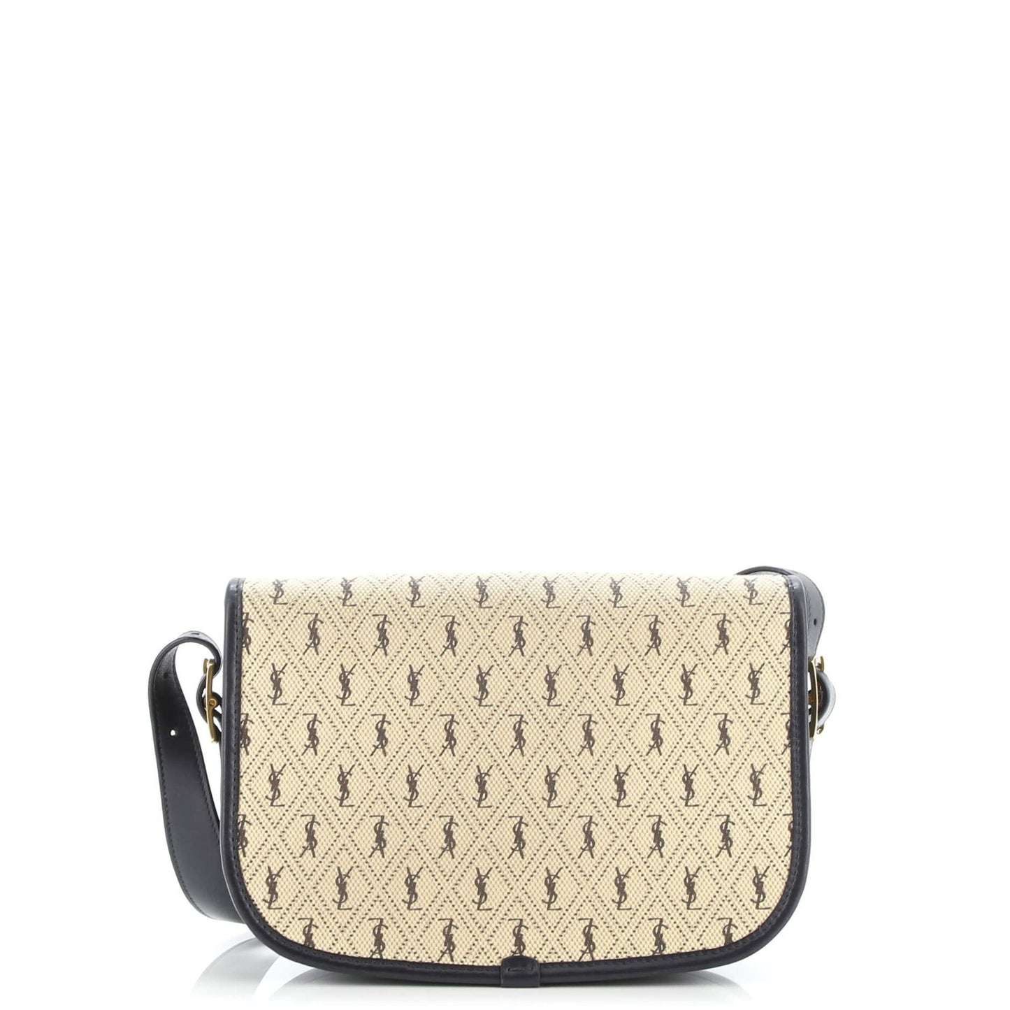 Saint Laurent Flap Satchel Monogram All Over Canvas And Leather Medium
