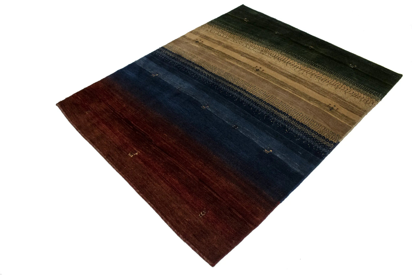 Multicolor Plush Modern Tribal Gabbeh Area Rug