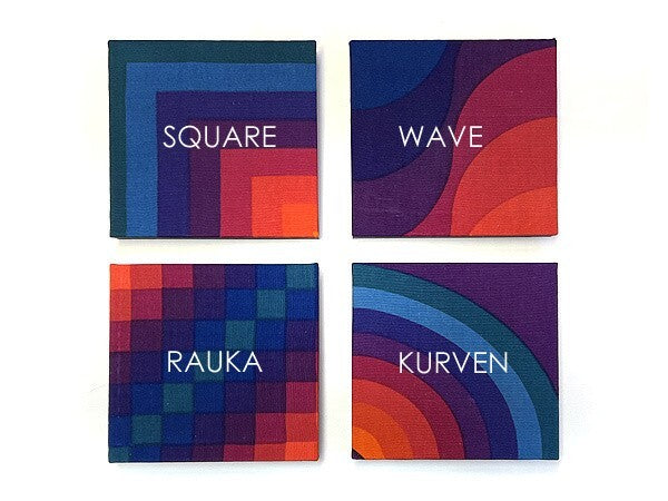 Verner Panton Mira X Multicolor 4Sets Original Cloth Wall Art Board Mid Century