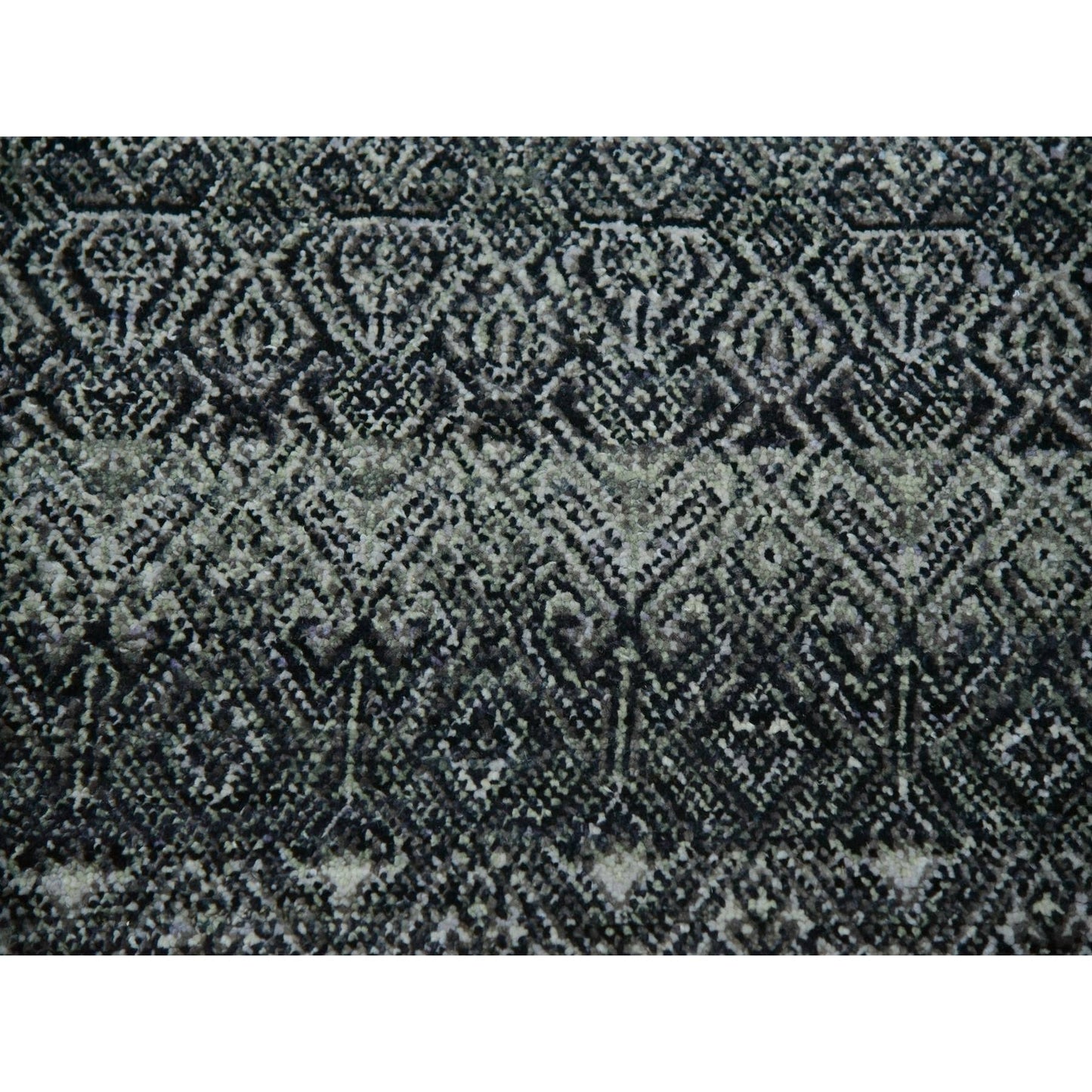 12'X12' Graphite Gray Hand Knotted Kohinoor Herrita All Wool Round Rug