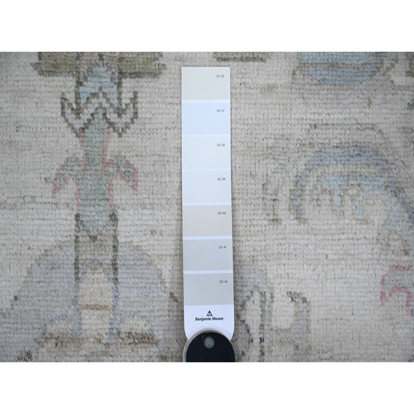 9'9"X13'10" Goose Gray Wool Weft Afghan Angora Oushak Oriental Rug