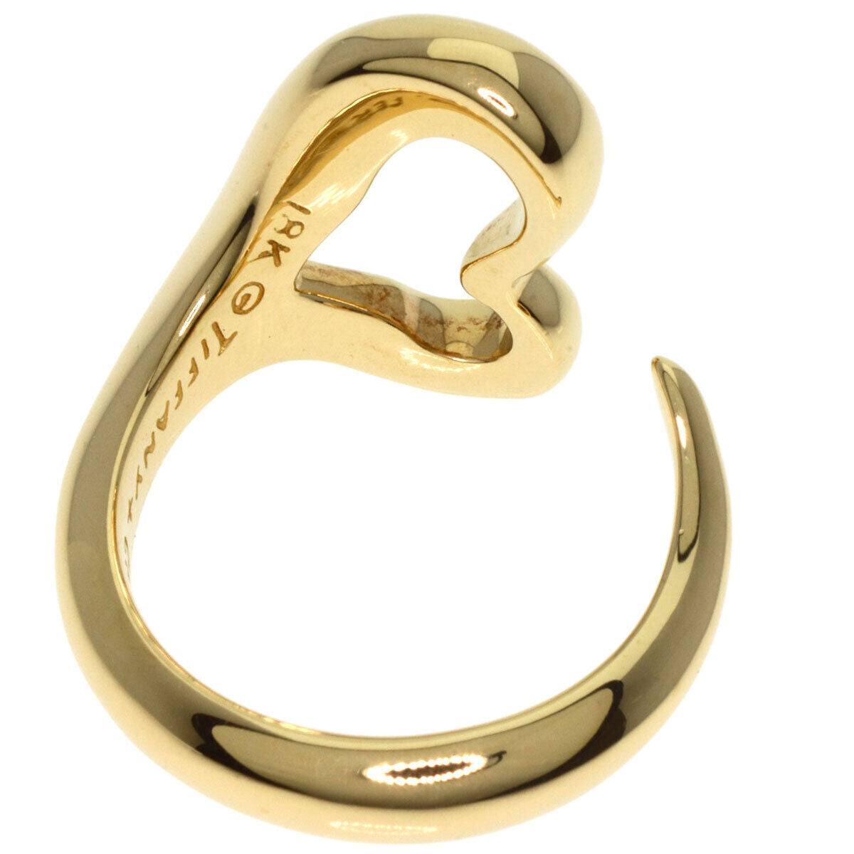 Tiffany&Co. Ring Open Heart K18 Yellow Gold