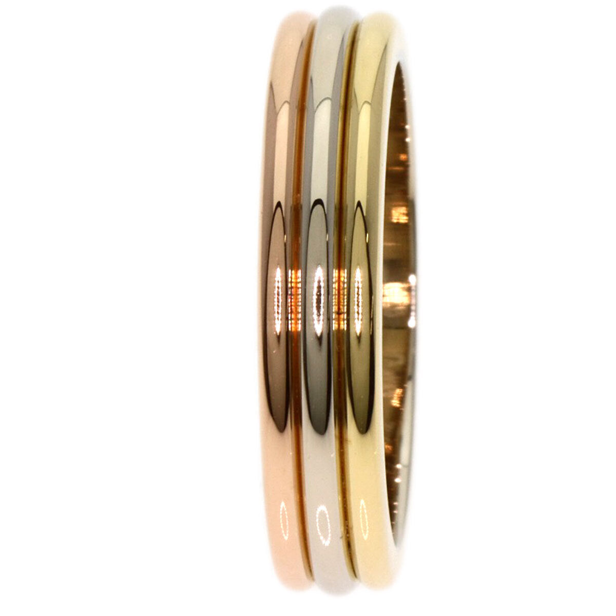 Cartier Ring Three Colors # 47 K18 Yellow Gold