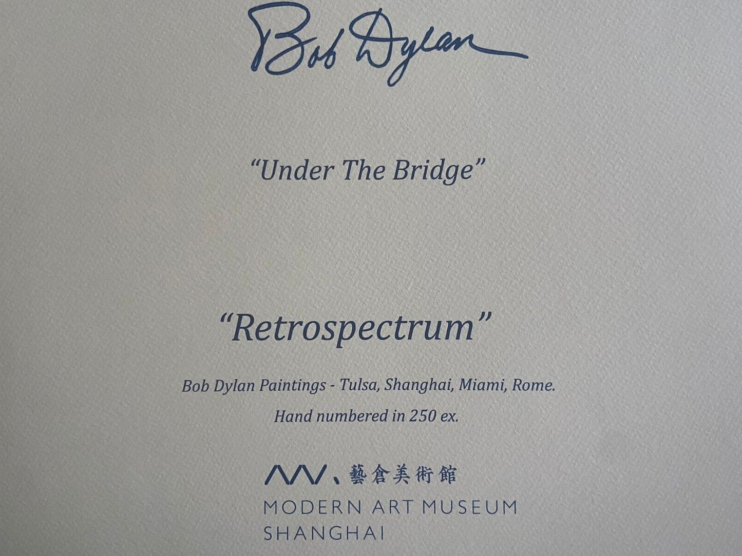 Bob Dylan Lithograph Coa Signed Op Numbered By Hand Modern Art Museum