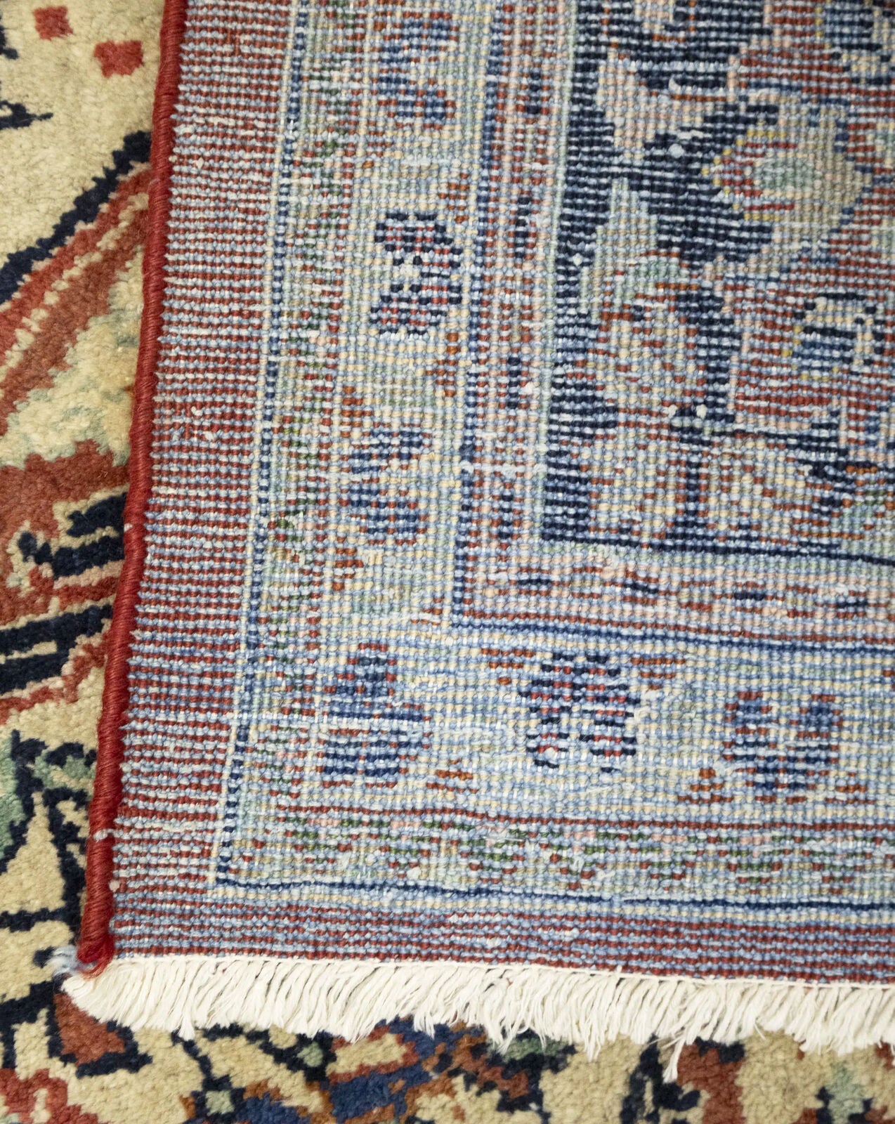 Semi-Antique Hand-Knotted Floral Rug Extra Large