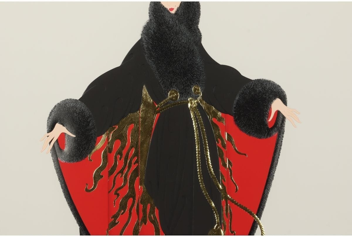 Erte "Saint Orlono" Embossed Color Serigraph Silkscreen Hand Signed Framed