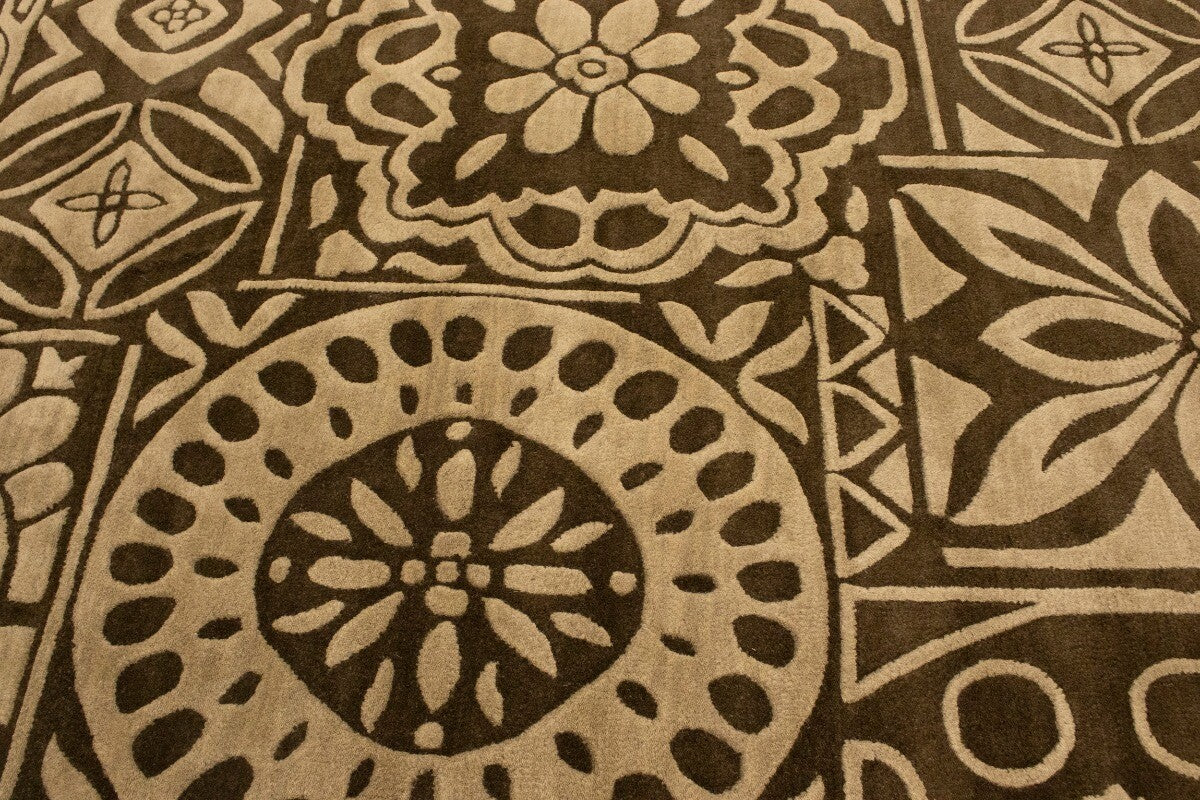 Hand-Tufted Wool Rug Contemporary Pastel Floral