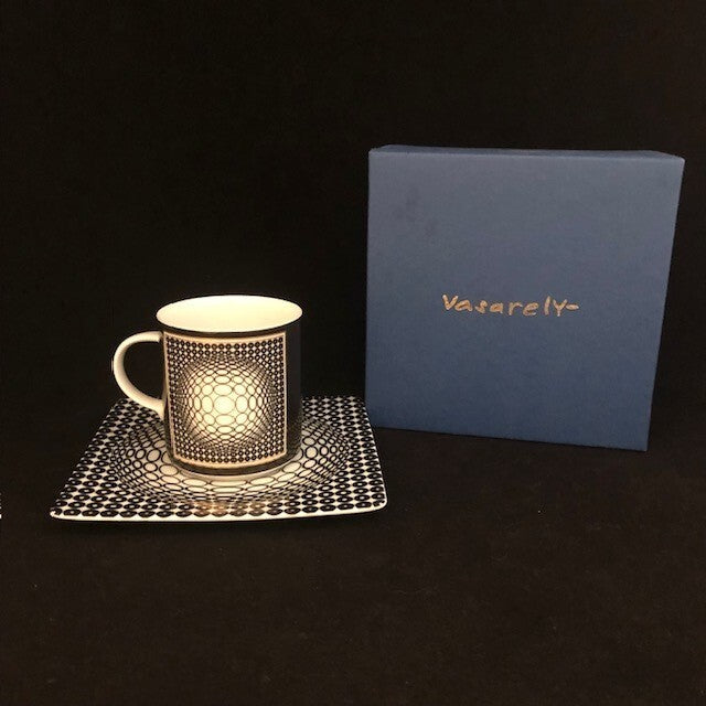 Unused Victor Vasarely Art Plate Cup & Saucer Ed1500 Ars Mundi Konigl Pr Tettau