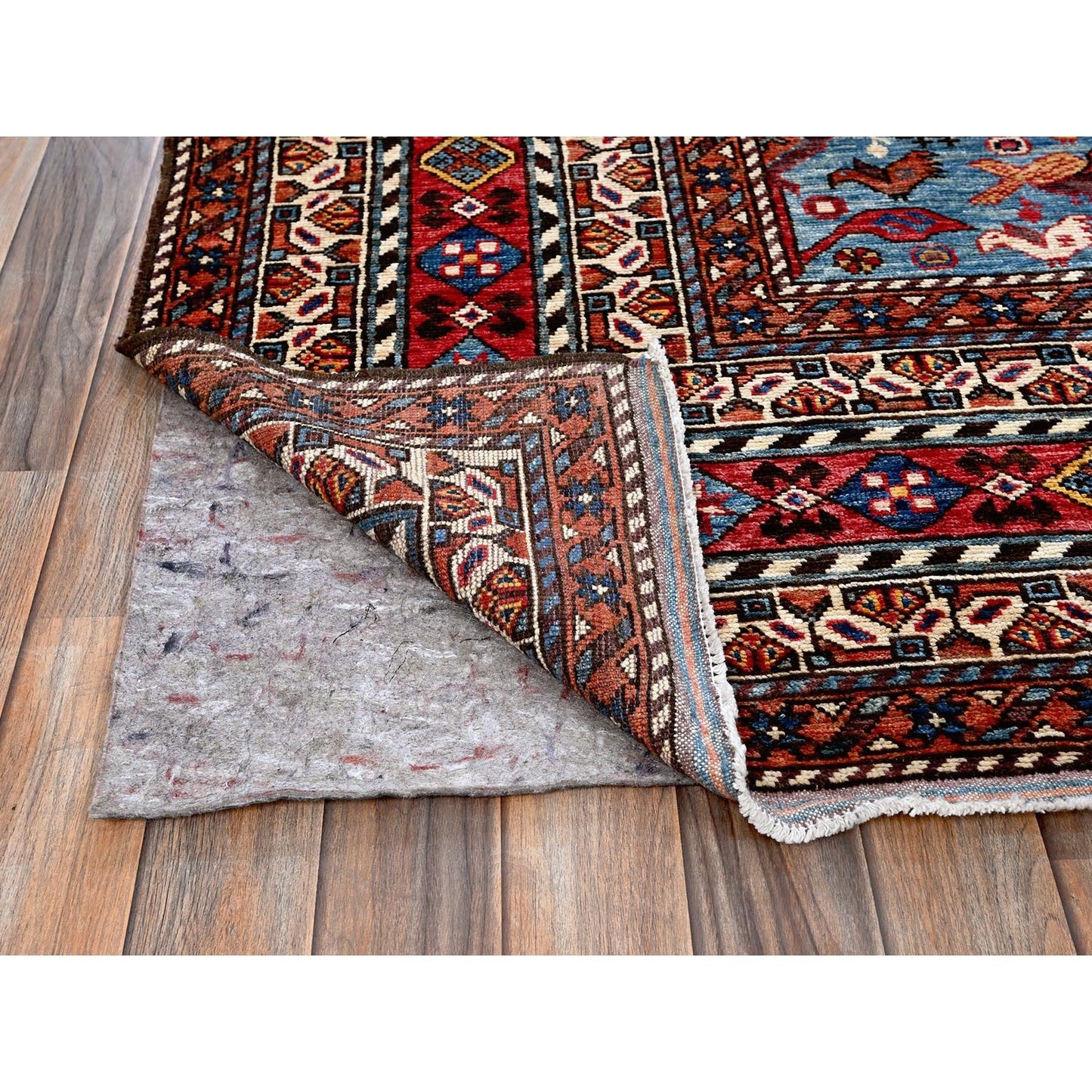 8'7"X10' Yellow Afghan Ersari With Turkish Knot Hand Knotted 100% Wool Rug