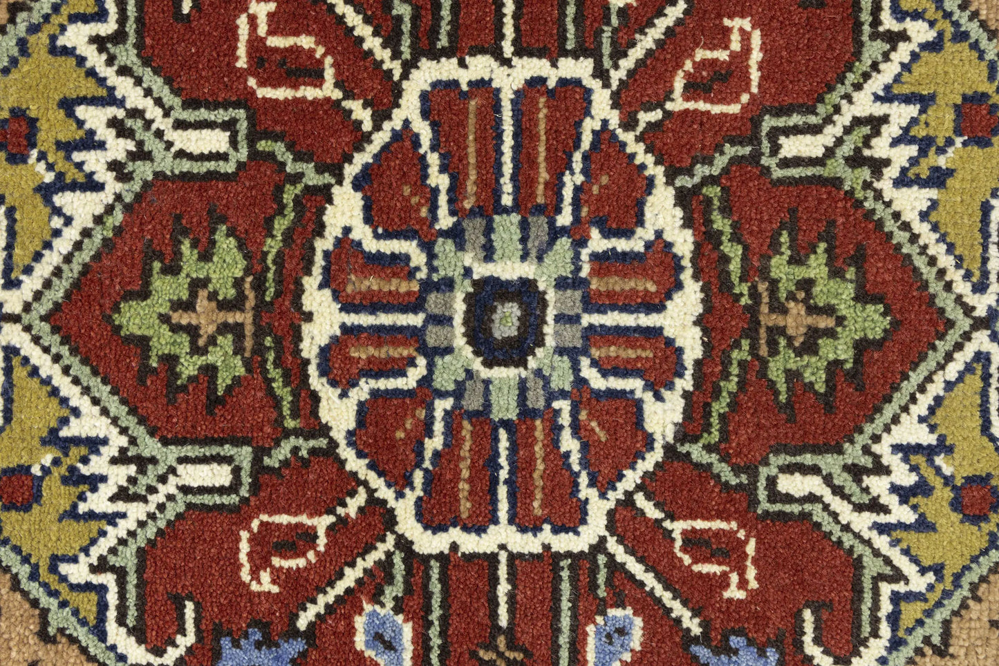 Geometric Heriz Serapi Oriental Rug Dining Room