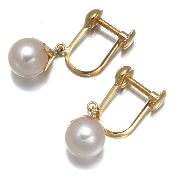 TASAKI Earrings Akoya Pearl 7.0mm 18K 750 Yellow