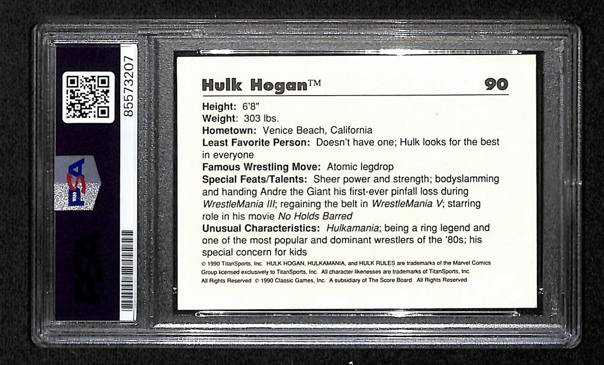 Hulk Hogan Signed/Autographed 1990 Classic Hulkamania Card #90 Psa/Dna 198778