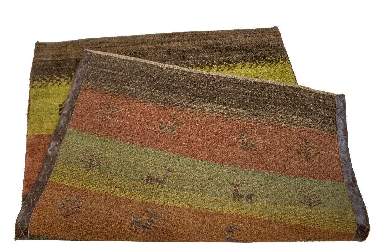 3'3X4'9 Ft Handmade Modern Gabbeh Oriental Rug