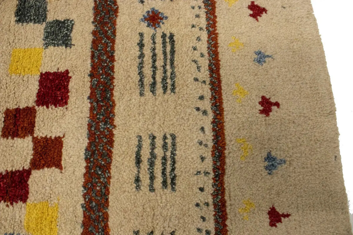Handmade Stripes Tribal Indo-Gabbeh Runner Rug