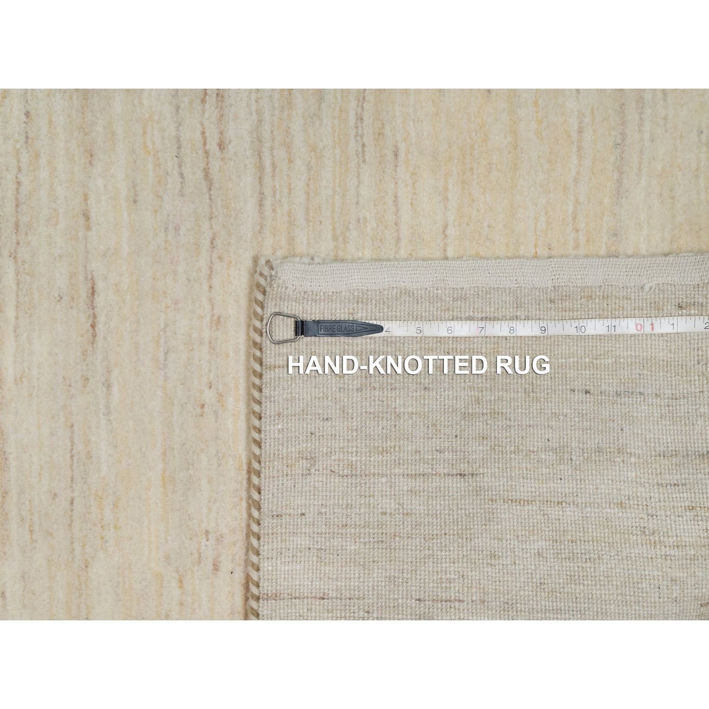 2'8"X16' White Modern Plain Design Pure Wool Hand Knotted Xl Runner Rug