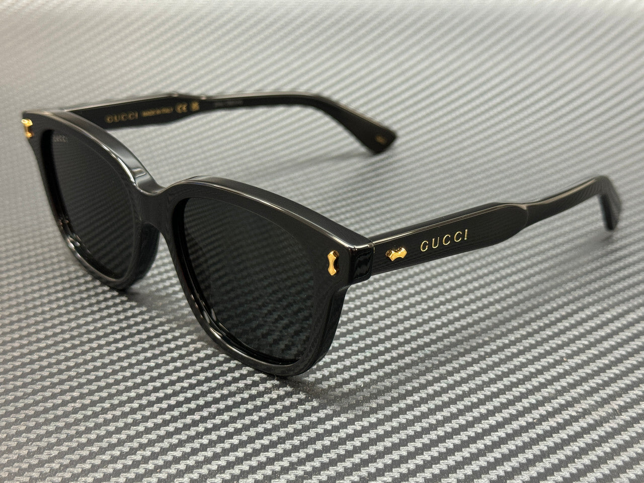 GUCCI GG1264S 001 Black Grey Men's Medium 52 mm