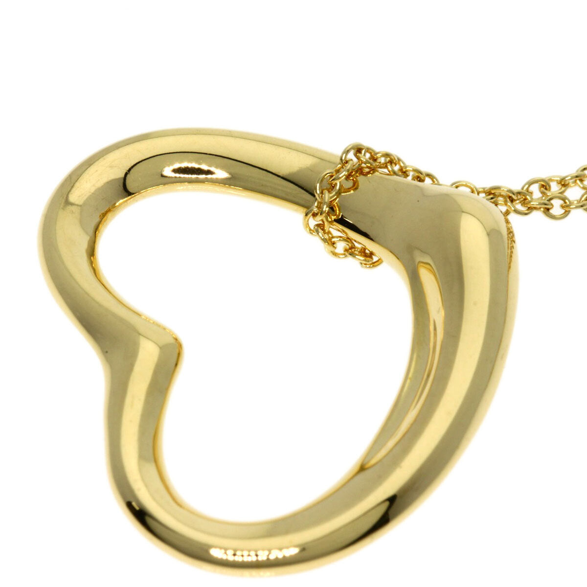 Tiffany&Co. Necklace Open Heart K18 Yellow Gold