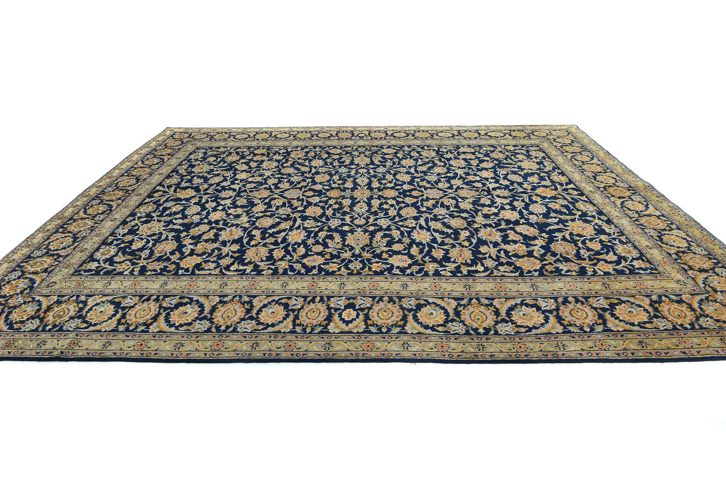 Vintage Wool Oriental Rug 9X13 Ft Floral