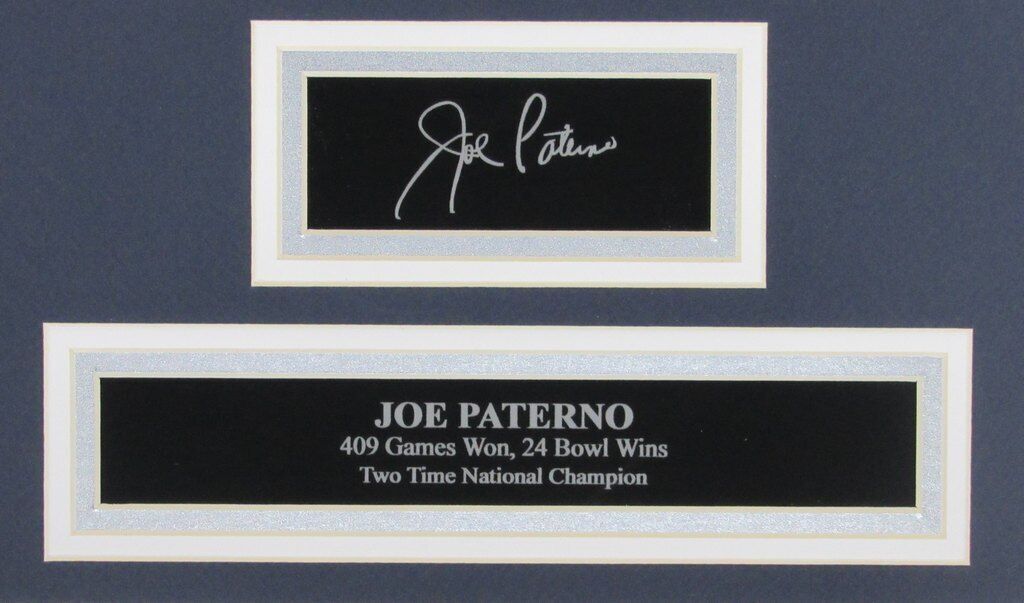 Joe Paterno Psu Framed Tribute W/Laser Engraved