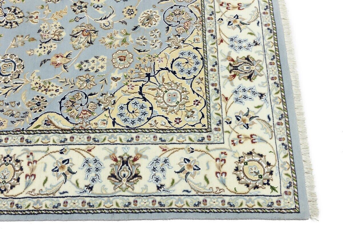 Handmade Indo-Nain Oriental Area Rug Floral