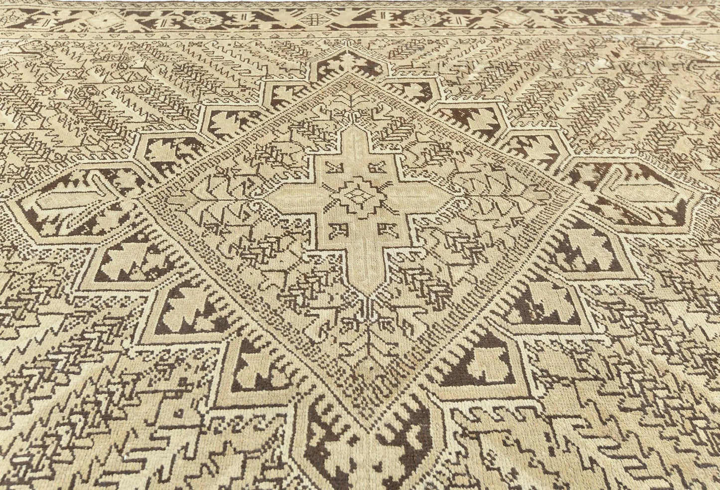 Distressed Vintage Oriental Rug 7X10 Ft Muted
