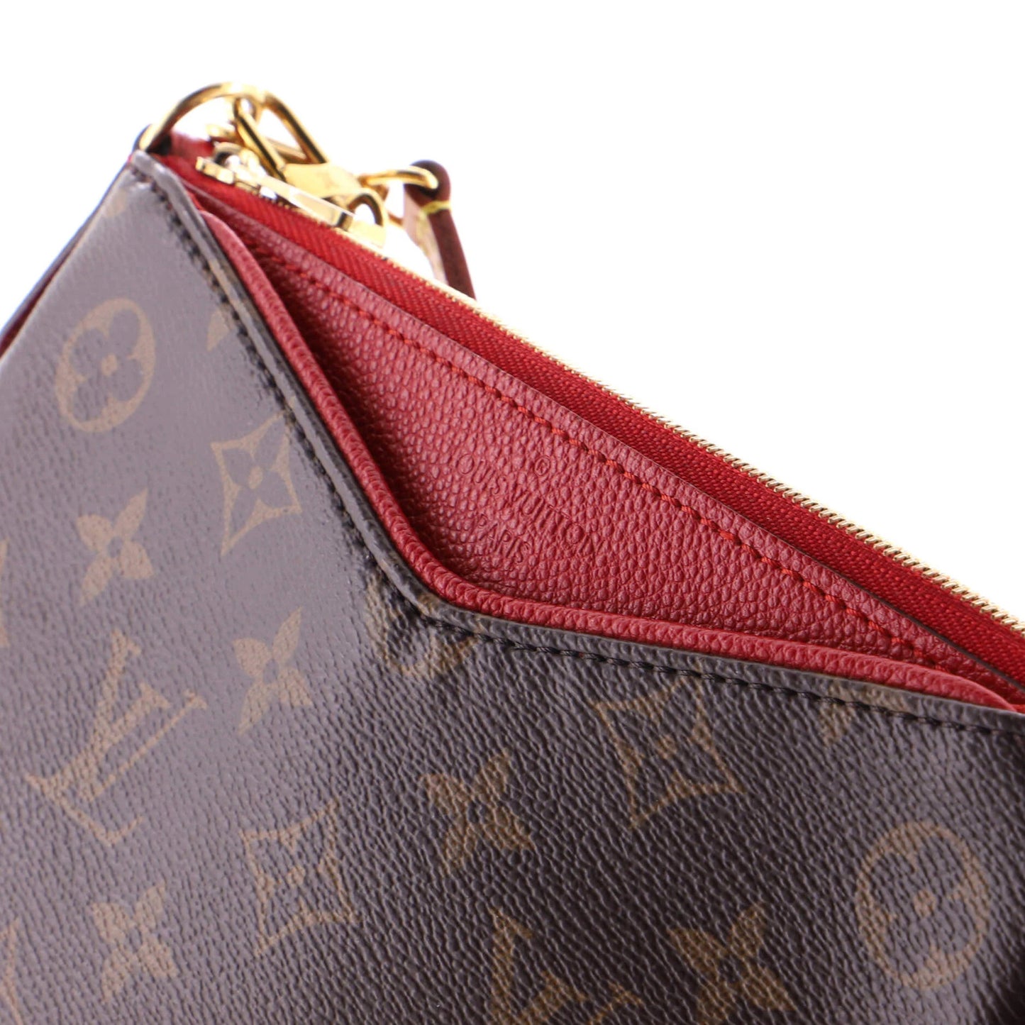 Louis Vuitton Pallas Clutch Monogram Canvas With Leather