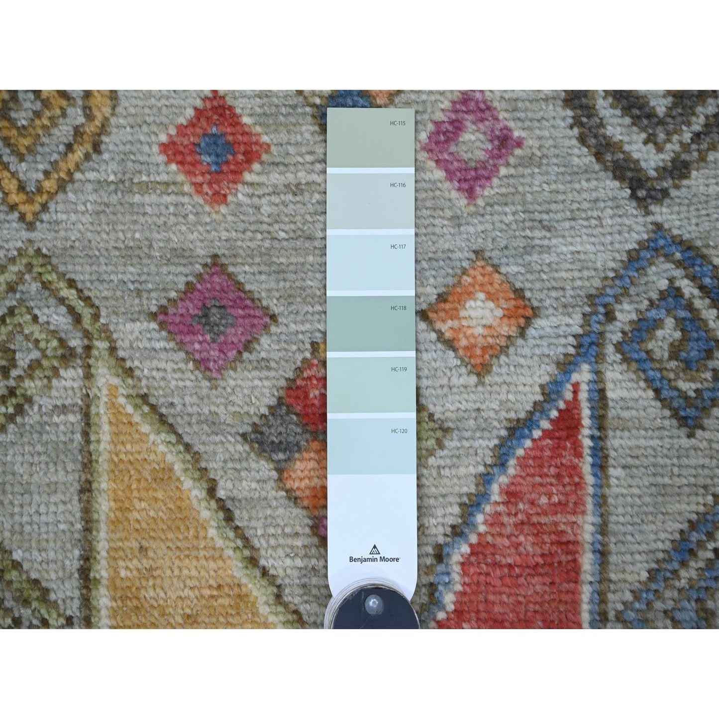 2'8"X11'8" Gray Rug Anatolian Village Inspired Hand Knotted Wool Runner