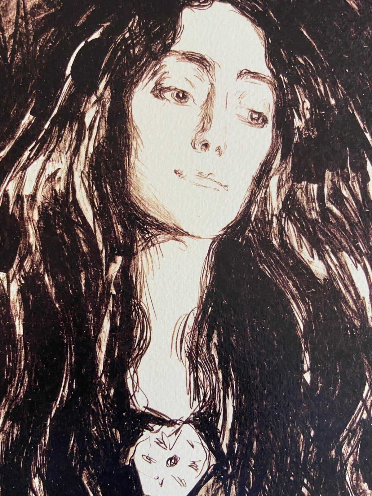 Edvard Munch Lithograph Coa Signature Stamp