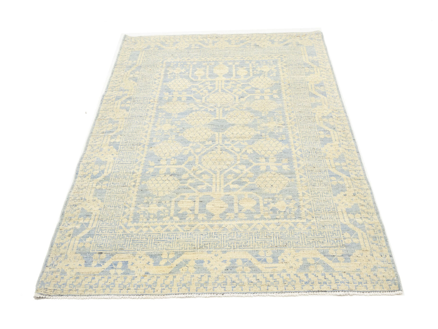 Handmade Khotan Rug Floral Classic Oushak