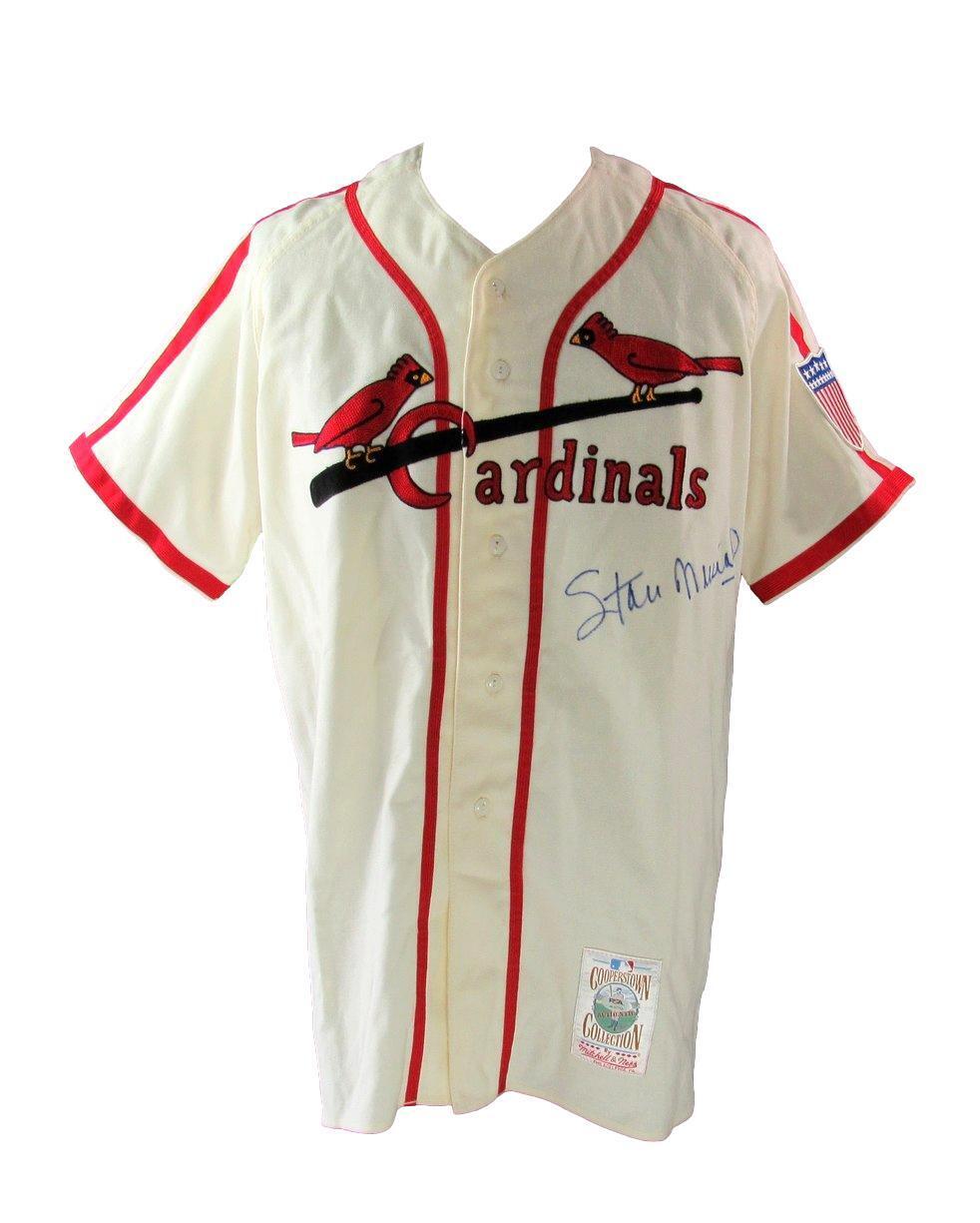 Stan Musial Hof Signed Mitchell & Ness St. Louis