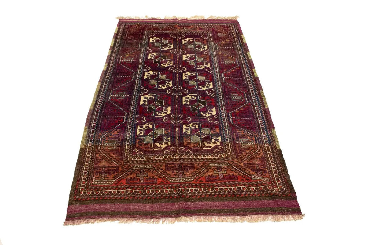 Vintage Tribal Burgundy Rug Boho Style Farmhouse