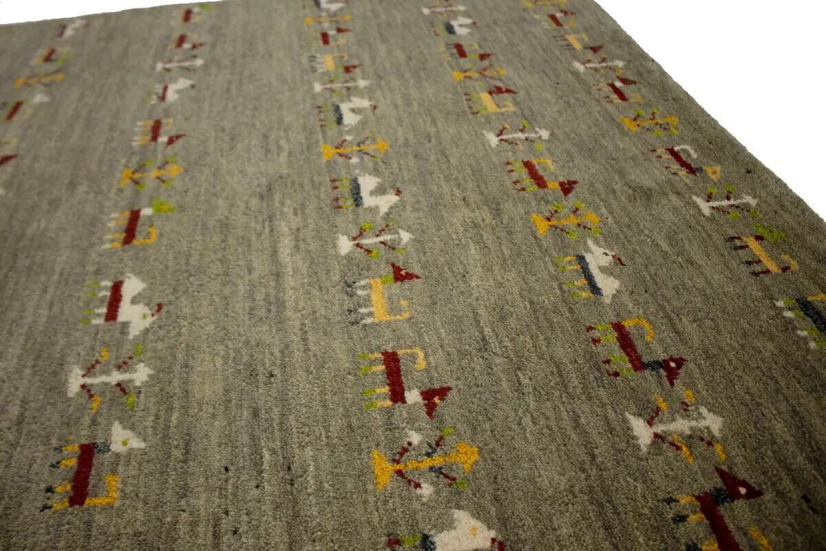 Handmade Tribal Oriental Area Rug Brownish Gray