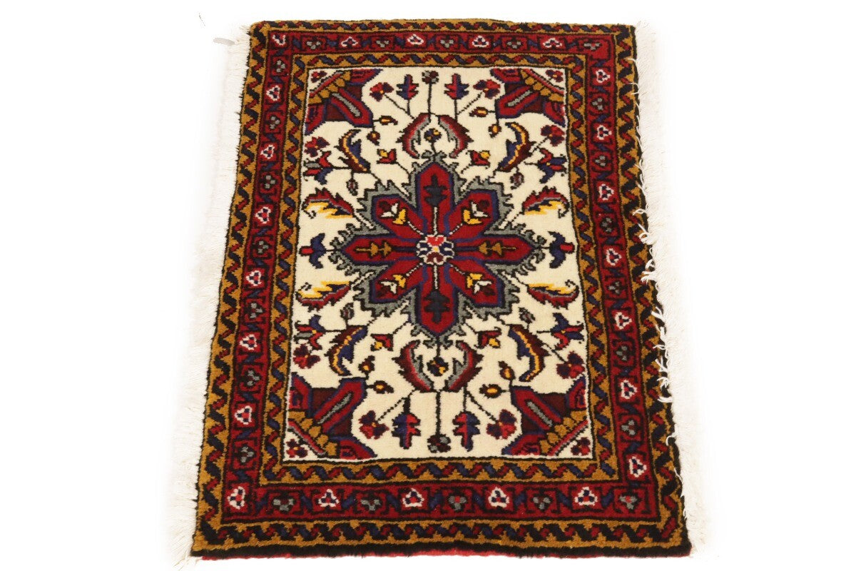 Vintage Handmade Tribal Geometric Oriental Rug