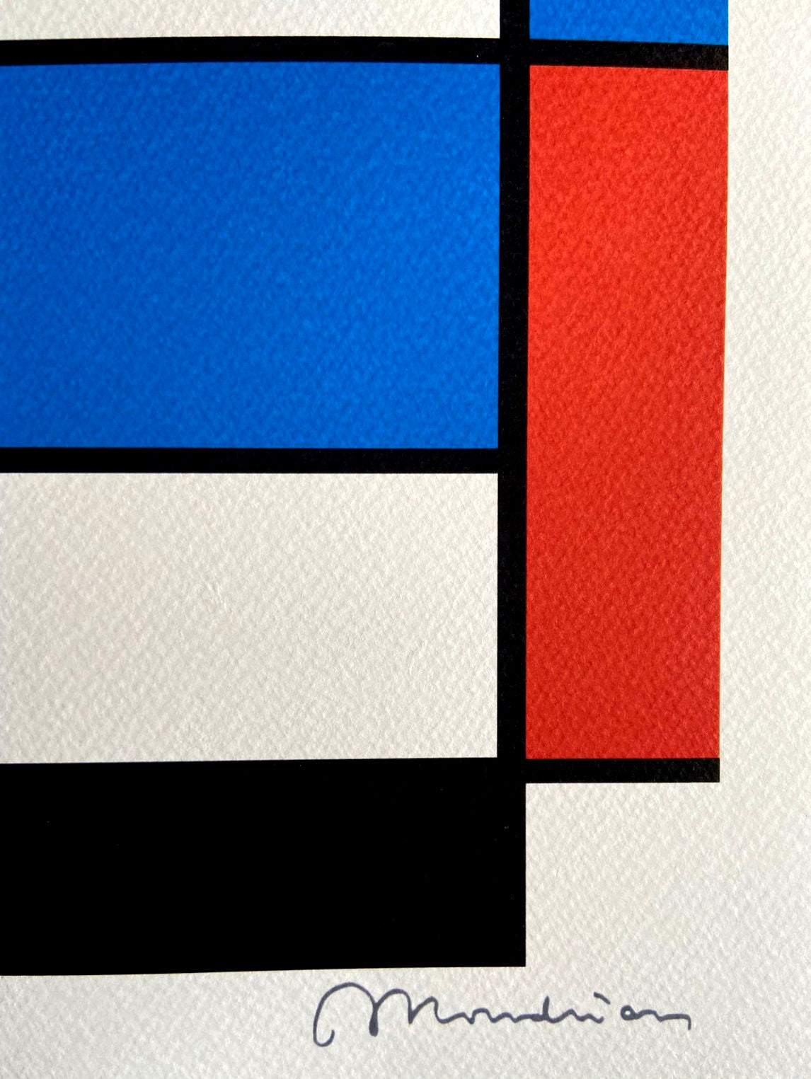 Piet Mondrian Lithograph Coa Signature And Stamp