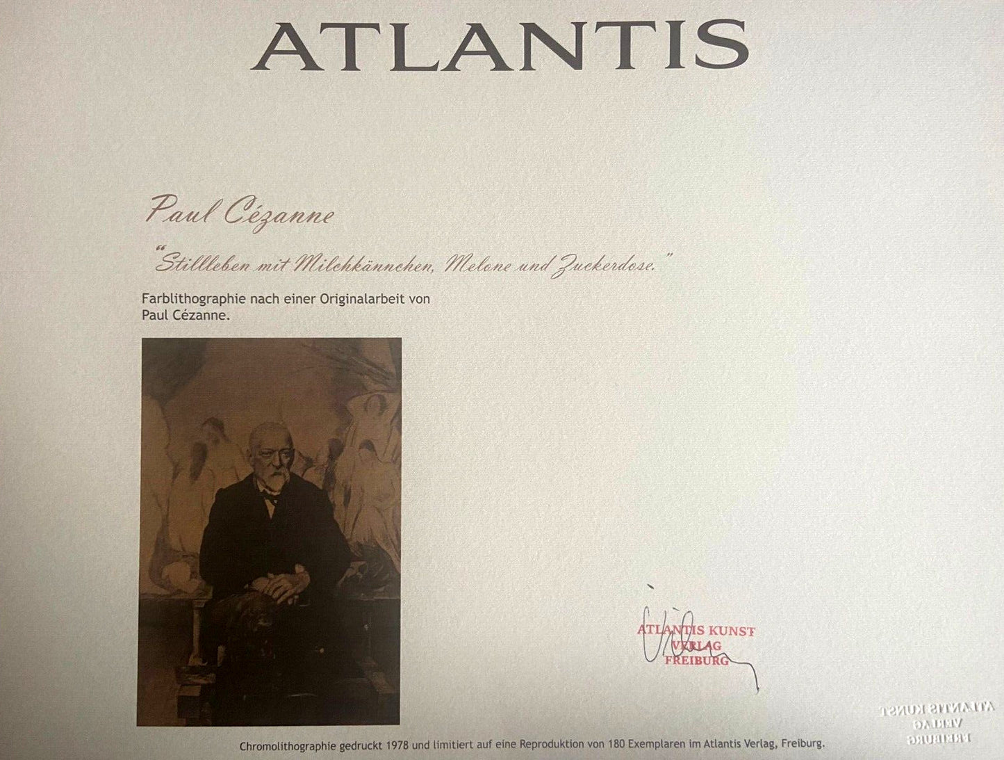 Paul Czanne Lithograph Numbered Signed Coa (Gauguin Signac)