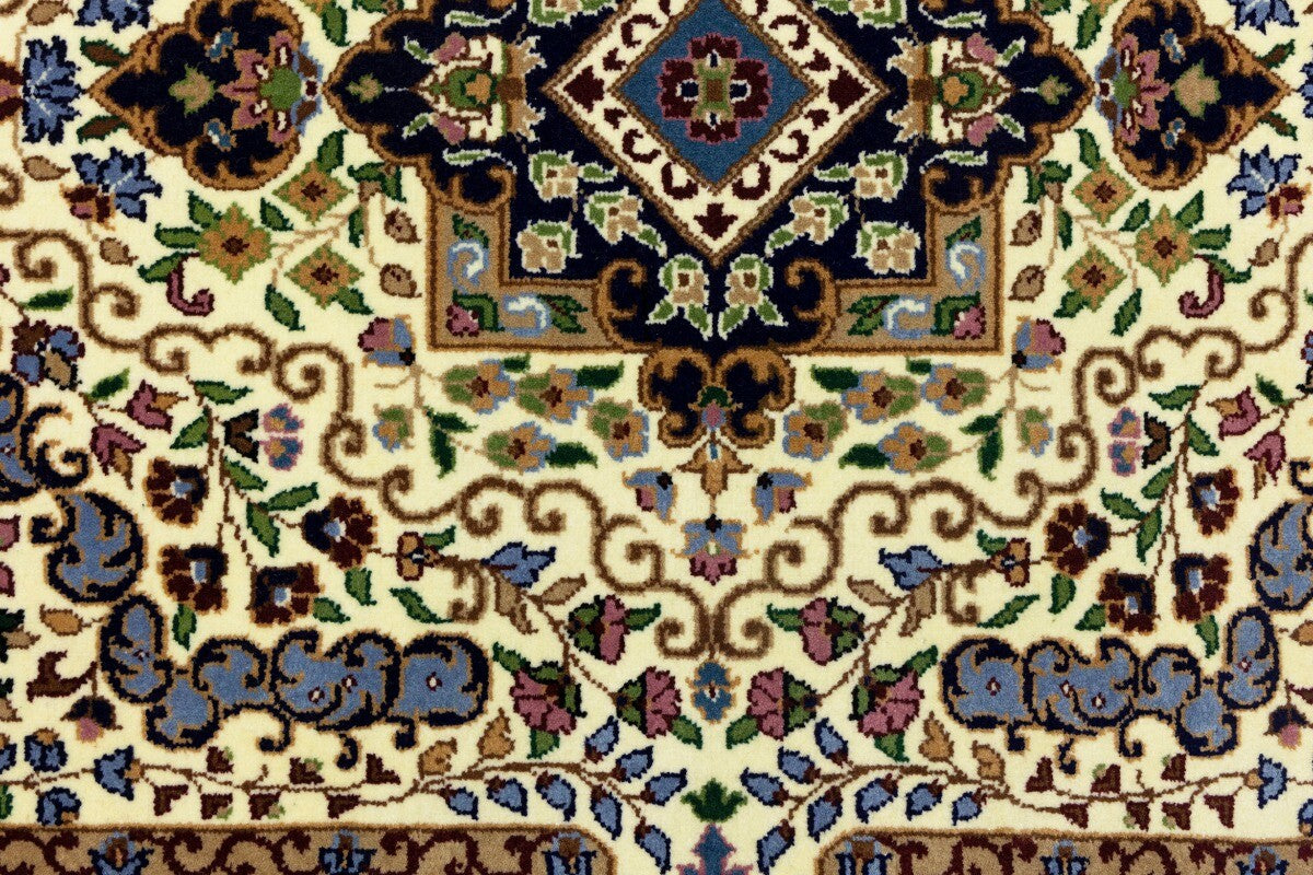 Hand-Knotted Kirman Classic Floral Design