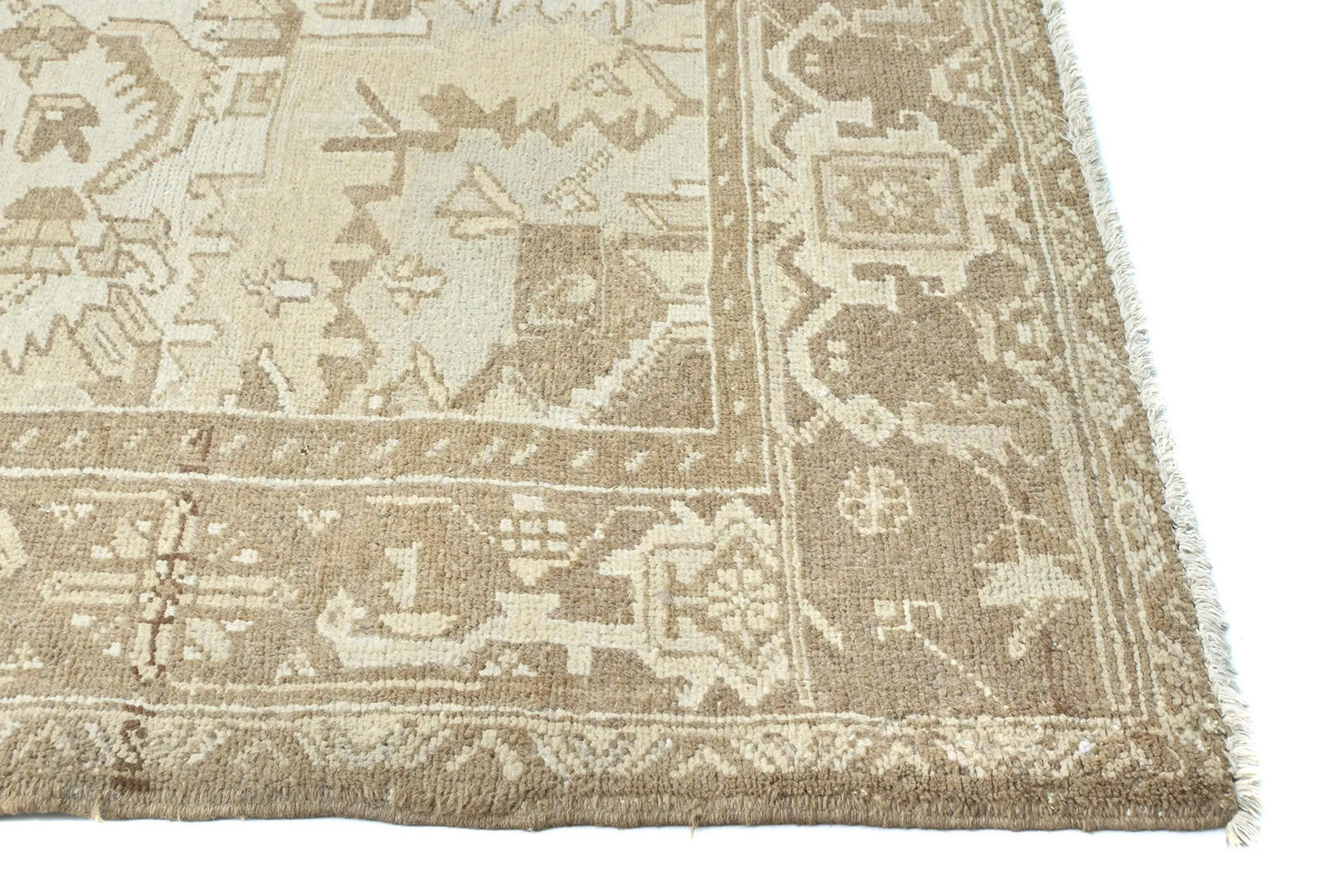 Hand-Knotted Vintage Floral Distressed Oriental