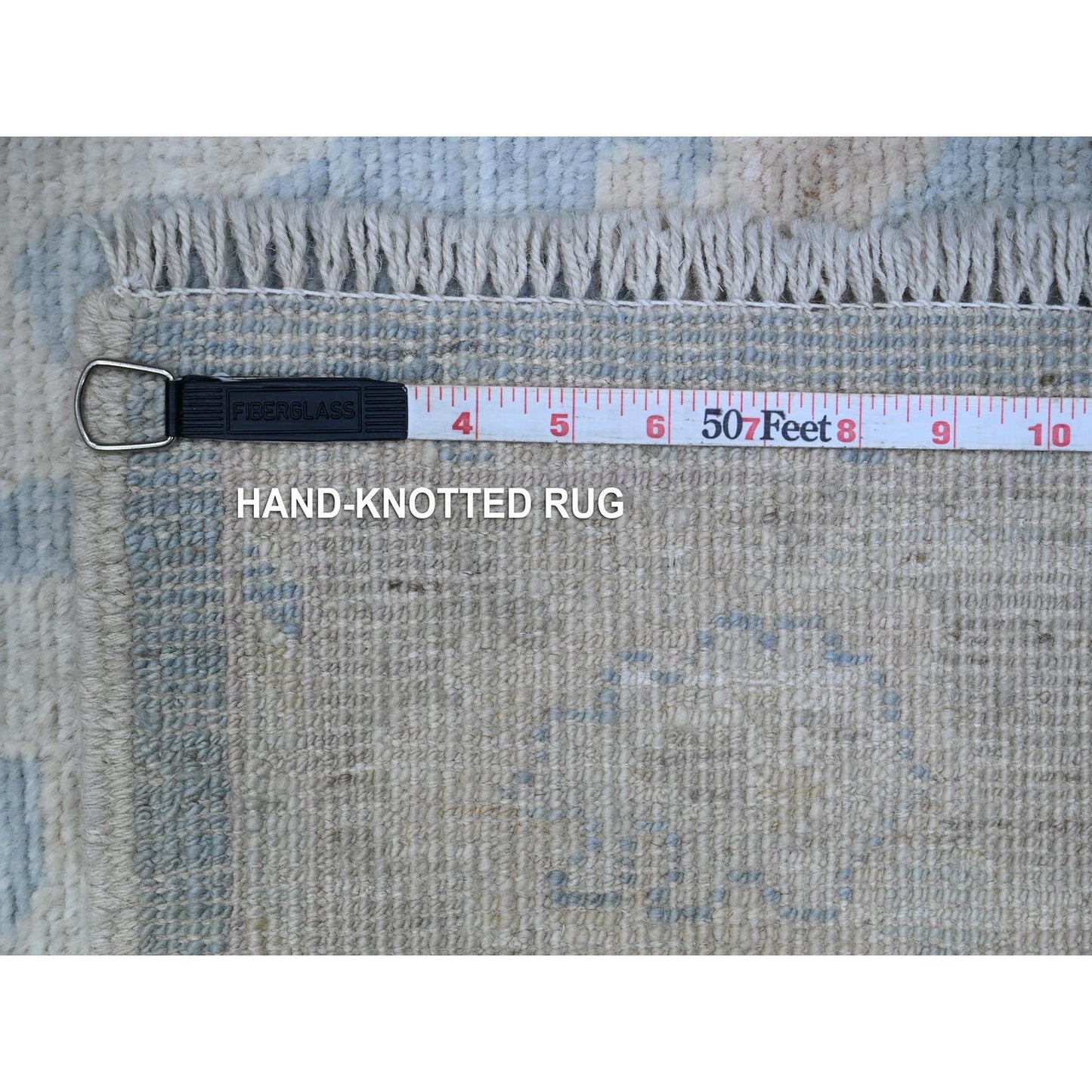 2'9"X15'4" Riviera Blue Afghan Angora Oushak Xl Runner Oriental Rug