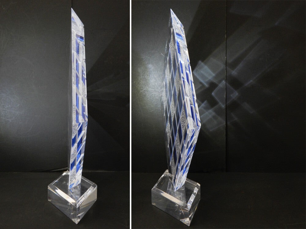 Shlomi Haziza Signed Sculpture Art Acrylic 21"