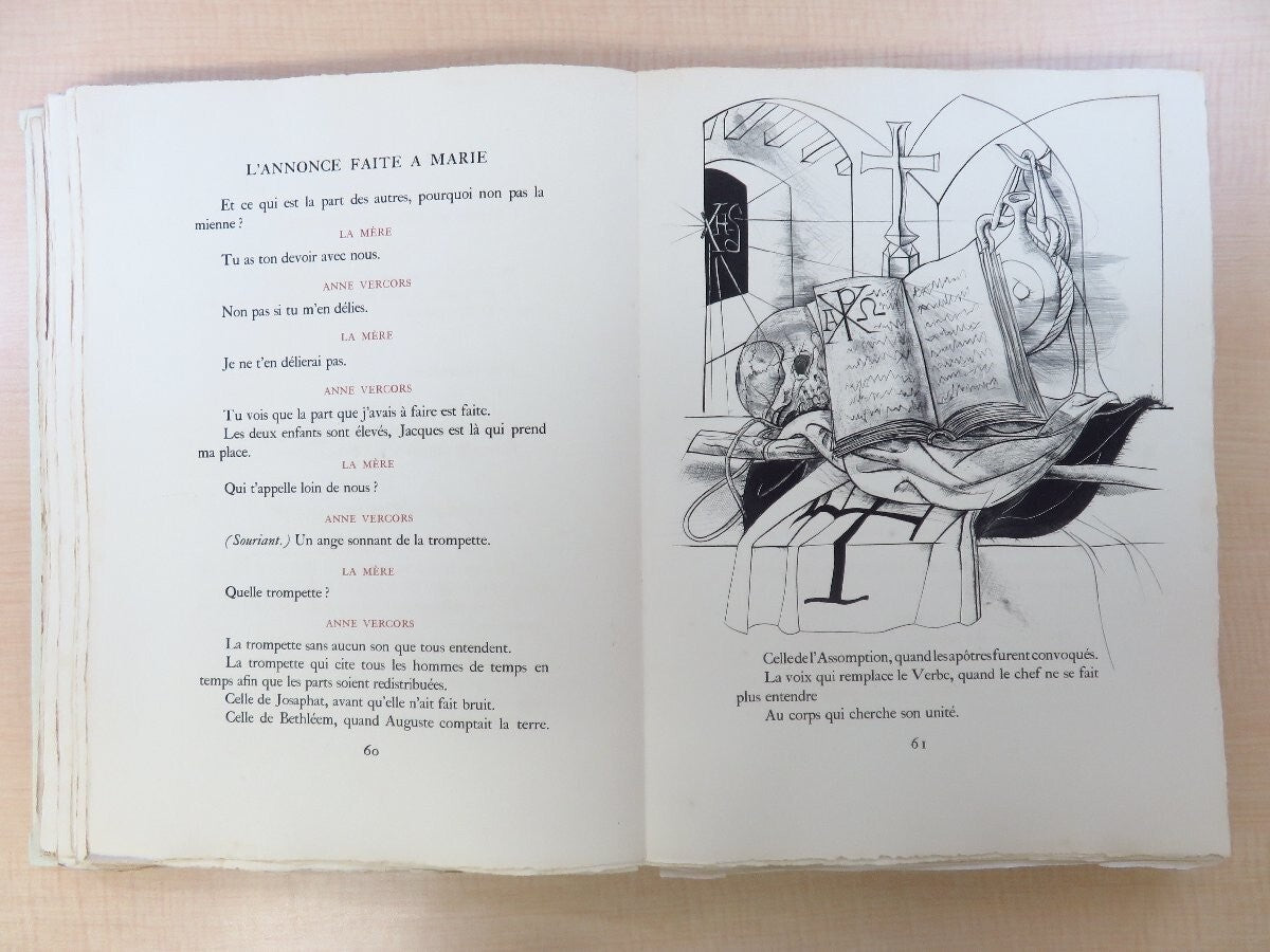 Paul Claudel L'Annonce Faite Marie 1950 1St Edition Tremois Illustrations