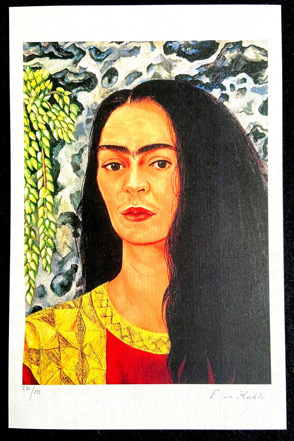 Frida Kahlo Lithograph Coa Hand