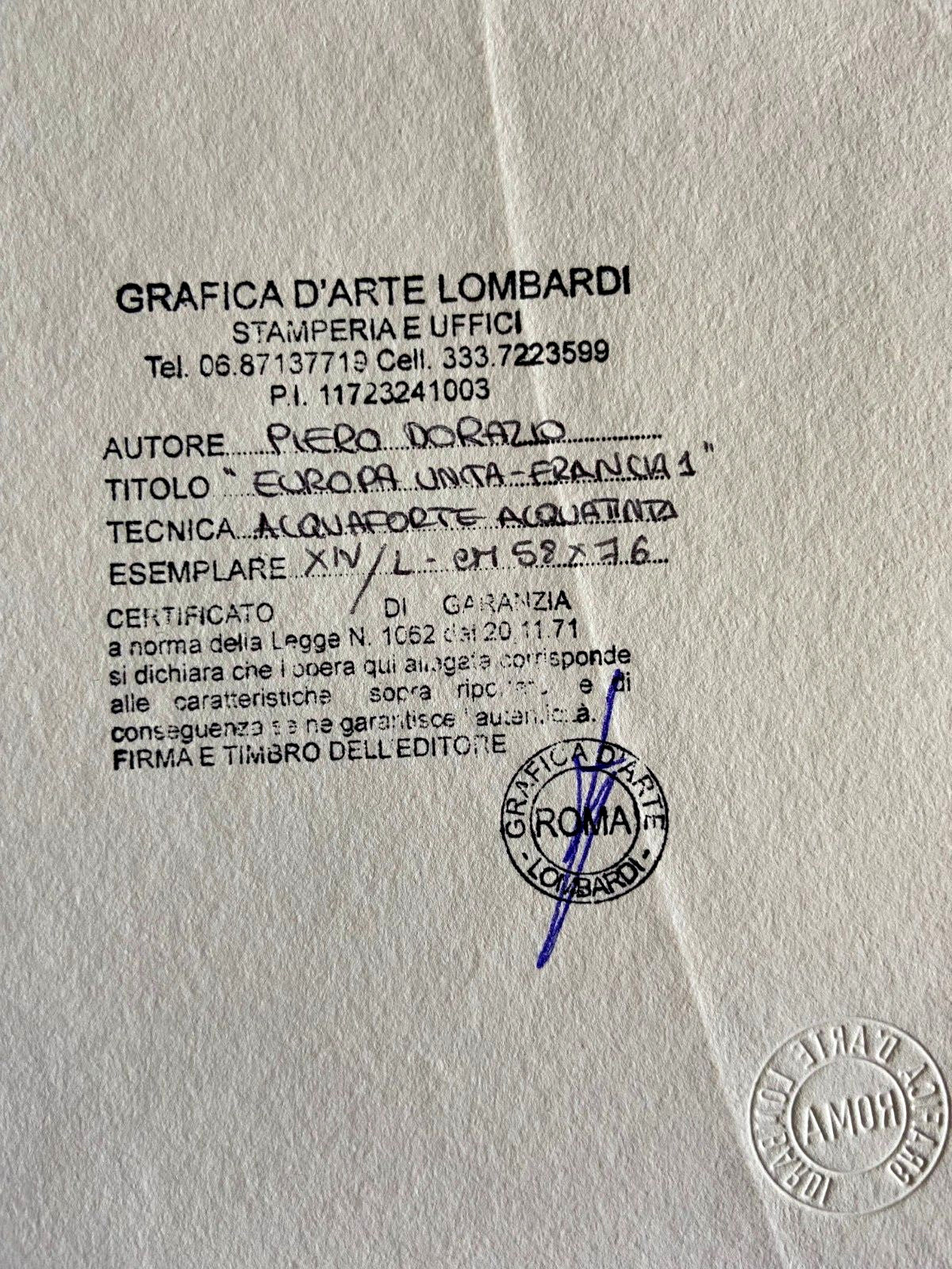 Piero Dorazio Etching Hand Signed Numbered - Achille Perilli