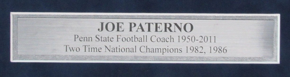 Joe Paterno Signed/Inscribed Cut Card W/ Photo